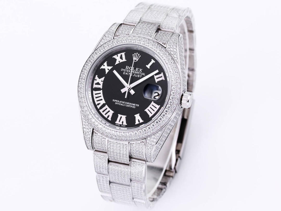 新品ロレックススーパーコピー時計 フルダイヤモンド オイスター パーペチュアル デイトジャスト シリーズ 100489