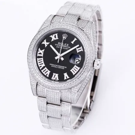 新品ロレックススーパーコピー時計 フルダイヤモンド オイスター パーペチュアル デイトジャスト シリーズ 100489