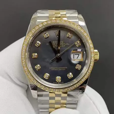 ブランドコピーロレックス デイトジャストコピー 36mm ブラックシェル 116243-0036