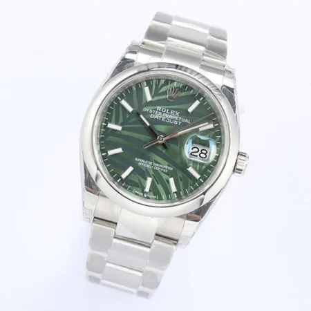 ロレックスコピー腕時計激安 デイトジャスト 36mm グリーンパーム 126200-1