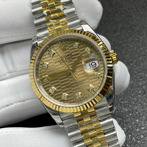Rolexスーパーコピー時計 デイトジャスト 36mm シャンパンフルーテッド 1262330