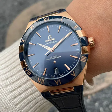 人気オメガ腕時計コピーコンステレーション 131.63.41.21.03.001 コーアクシャル マスタークロノメーター 41mm ブルーSBF製