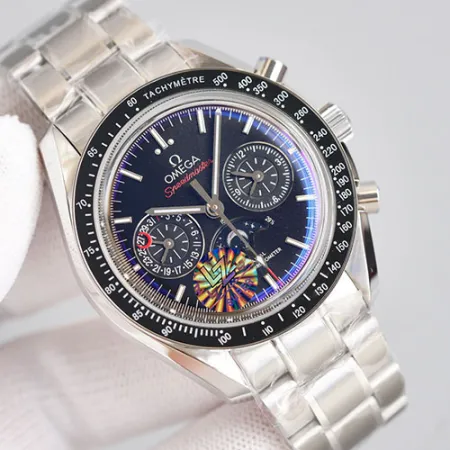 2023高品質オメガ スピードマスター ムーンフェイズ コーアクシャル マスタークロノメーター 304.33.44.52.01.001