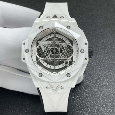 HUBLOT ビッグバンスーパーコピー時計 ウニコ サンブルーII ホワイトセラミック 418.HX.2001.RX.MXM21