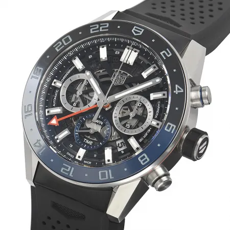 人気のブランドタグ・ホイヤーコピー カレラ キャリバーホイヤー０２ クロノグラフＧＭＴ CBG2A1Z.FT6157