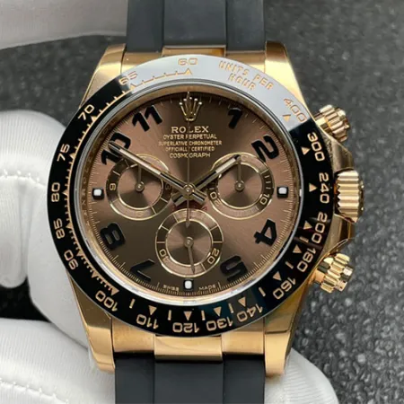 スーパーコピー時計ロレックスレザーストラップ M116515LN-0015 コスモグラフ ブラウン