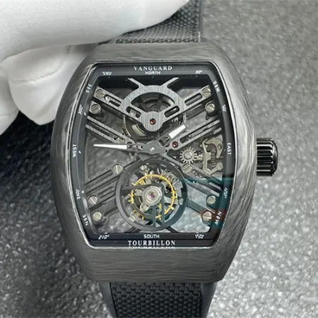 フランクミュラーコピー時計 ヴァンガード メンズ セブンデイズN級品 スケルトン V 45 T SQT CARBONE