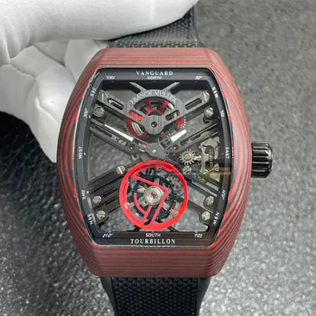入手困難スーパーコピーフランクミュラー時計 ヴァンガード セブンデイズ スケルトン レッド V 45 T SQT CARBONE