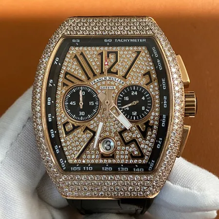 満天の星 フランクミュラーコピー時計 ヴァンガード ダイヤモンド ダイヤ クロノグラフ V45CCDTDCD