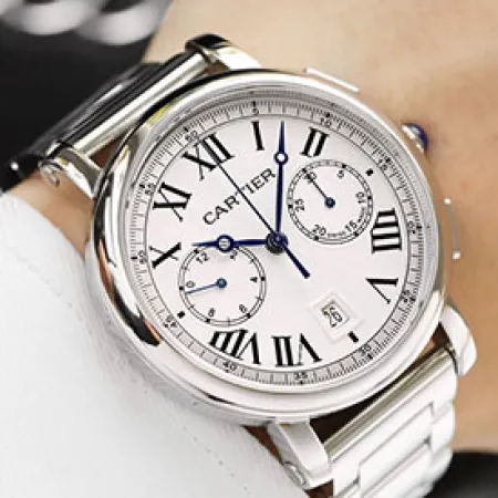2023カルティエコピー時計n級 ロトンド ドゥ クロノグラフ ホワイト 7750ムーブメント搭載！ WSRO0002