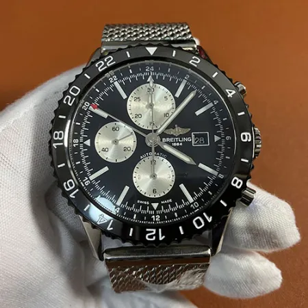 ブランドブライトリングコピー時計 クロノライナー 黒文字盤 自動巻き Y241B10OCA-1