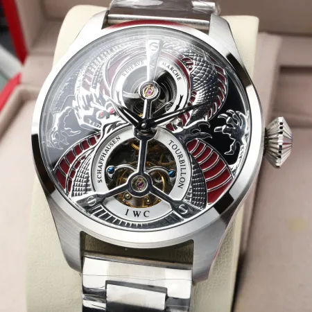 IWC シャフハウゼン ラージ パイロット シリーズ トゥールビヨン時計n級 462008