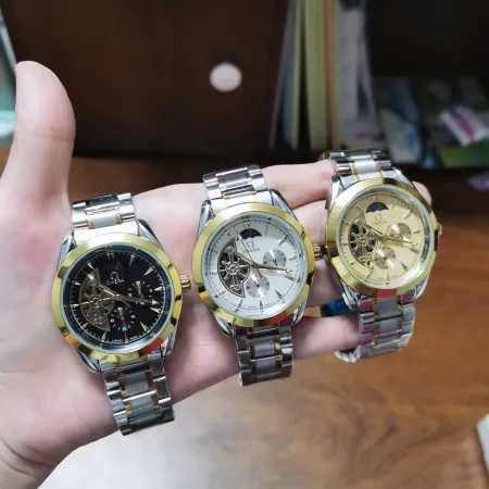 最新と古典的オメガ全自動5ピン太陽月星機械時計 omg1556