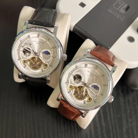 高品質パテックフィリップブティック メンズ ビッグ フライホイール機械式時計 PP581123