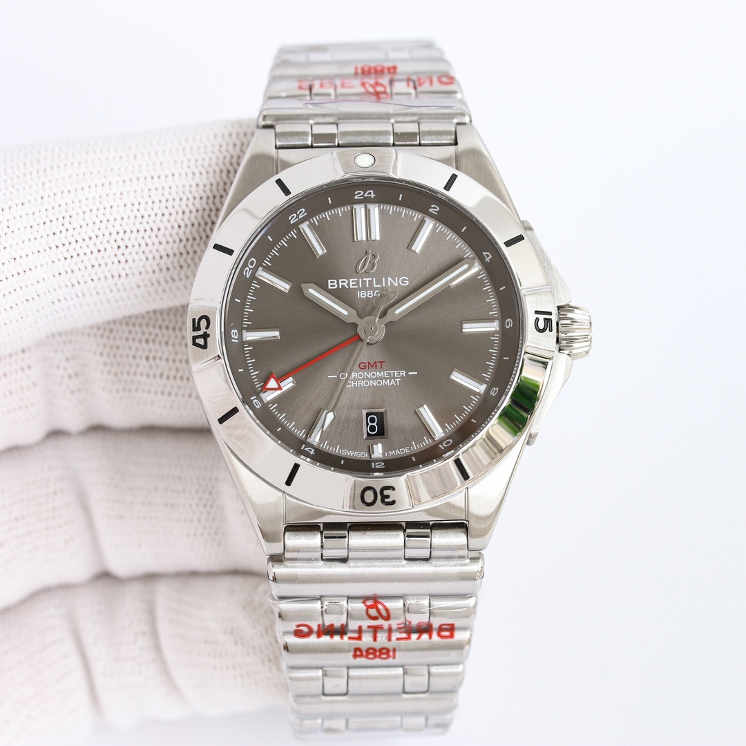 十分満足人気特恵コピーブライトリング時計クロノマット 122858 オートマチック GMT 40