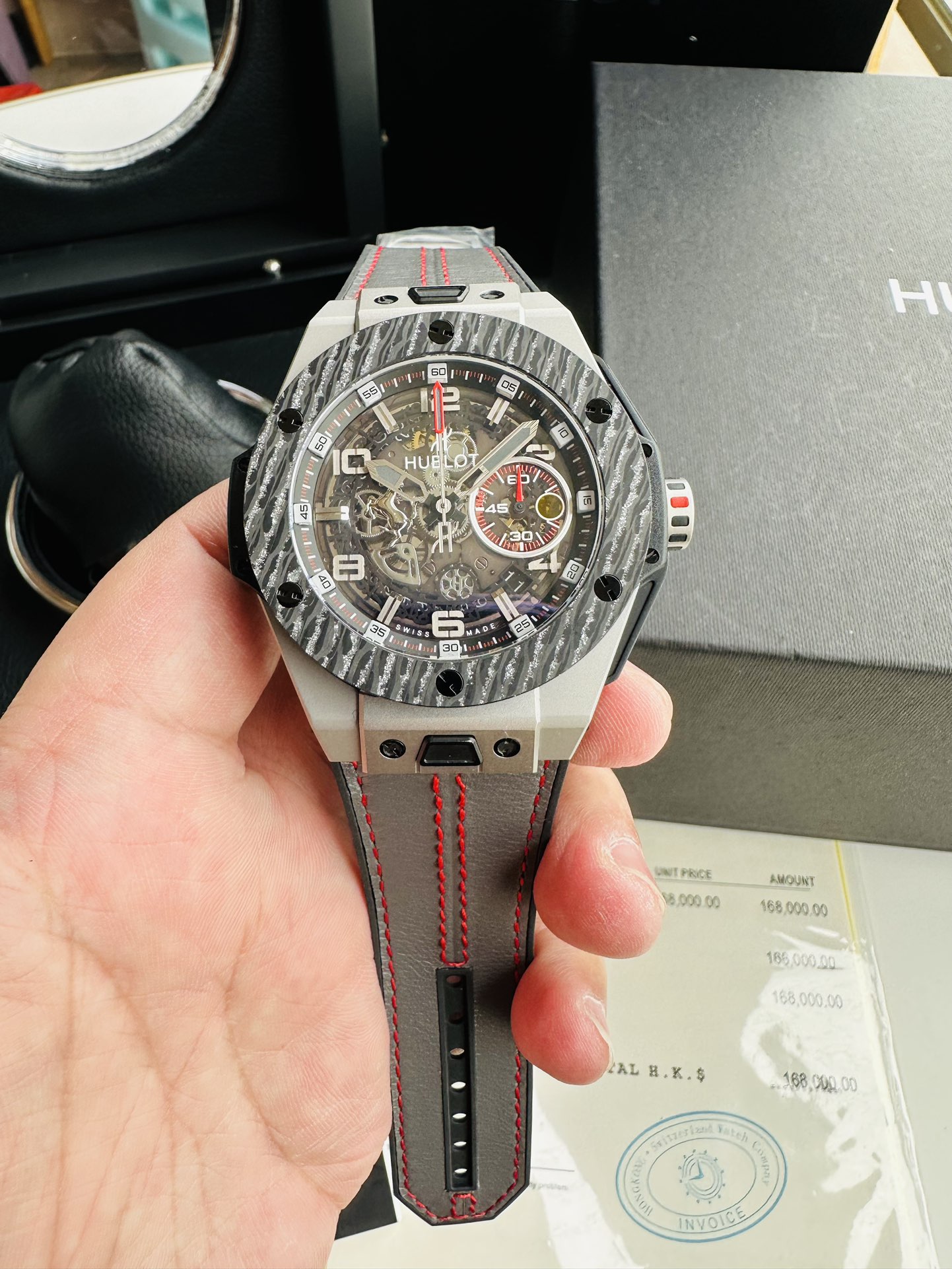 ウブロキングパワーシリーズ 401.OQ.0123.VR カーボンファイバーベゼル時計n級優良店 127249