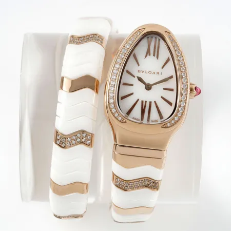 ブルガリスーパーコピー女性の時計セルペンティ スピガ シリーズ18Kローズゴールド 171195