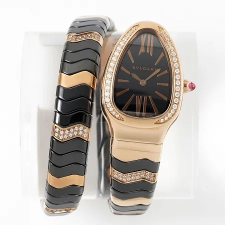 ブルガリ新作コピーセルペンティ スピガ シリーズ18Kローズゴールド女性の時計 171196