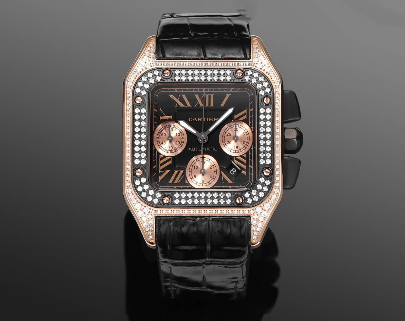 カルティエ サントス最も信頼男性時計クロノグラフシリーズ 7550 ムーブメント 175745