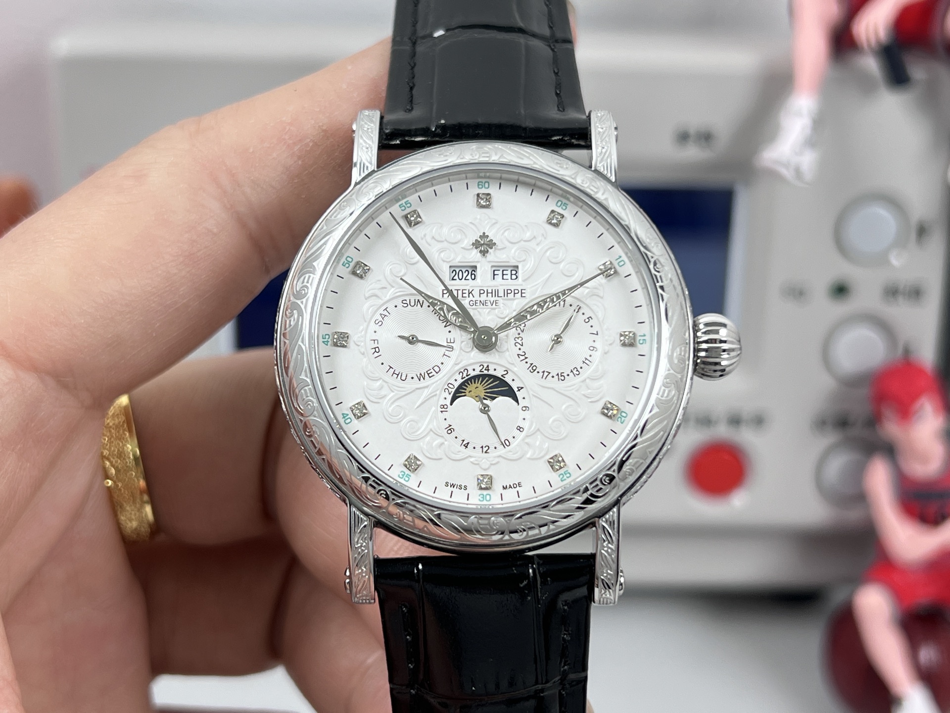 【力強く力強いライン】パテックフィリップパーペチュアルカレンダーコピー時計 129325