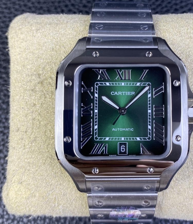 BV工場 カルティエ新品時計スーパーコピーサントス40MMスモークグリーン 2058363