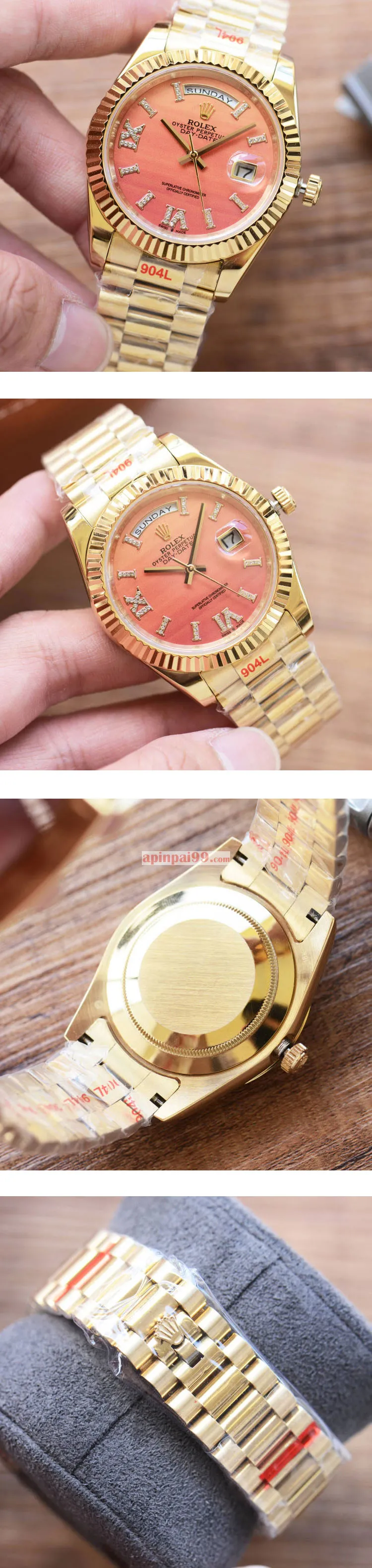 2023新作ロレックスコピー時計 デイデイト カーネリアンダイアル 41mm M128238-0088