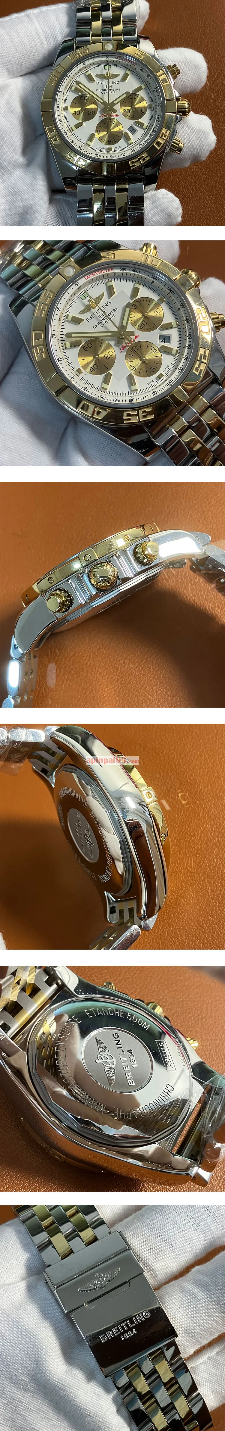 高級ブライトリングコピー時計 クロノマット 44 シルバー/シャンパン CB014012/G713