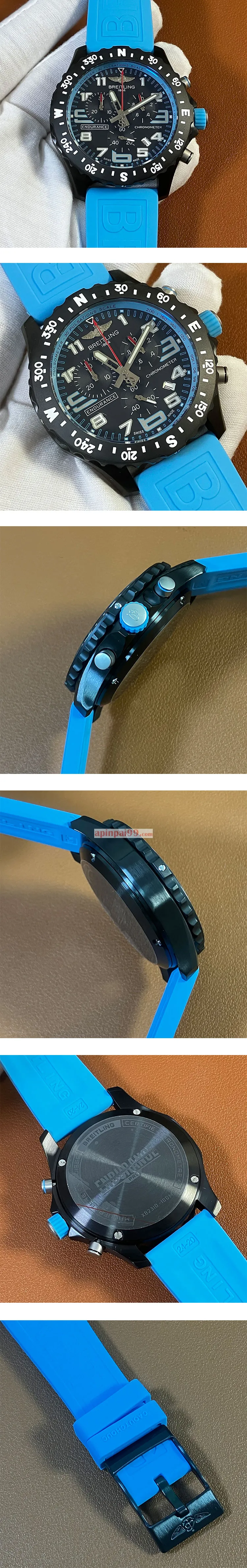 ブランドブライトリングコピー時計エンデュランス プロコピーX82310281B1S1 ブルー ラバーベルト