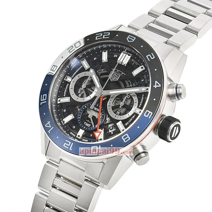 スーパーコピータグ・ホイヤー時計 カレラ キャリバーホイヤー０２ クロノグラフＧＭＴ CBG2A1Z.BA0658[1]