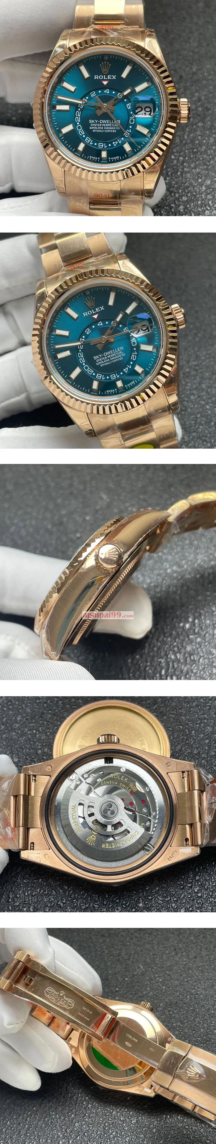 2023モデルロレックススーパーコピー M336935-0001 スカイドゥエラー 42mm エバーローズゴールド NOOB