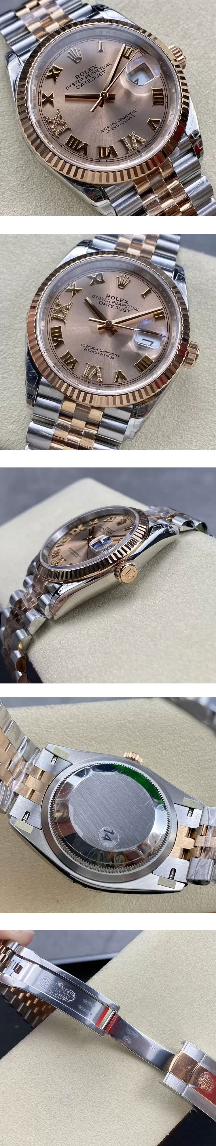 人気のロレックスコピー腕時計 デイトジャスト 36mm ダイヤ メンズ 126231