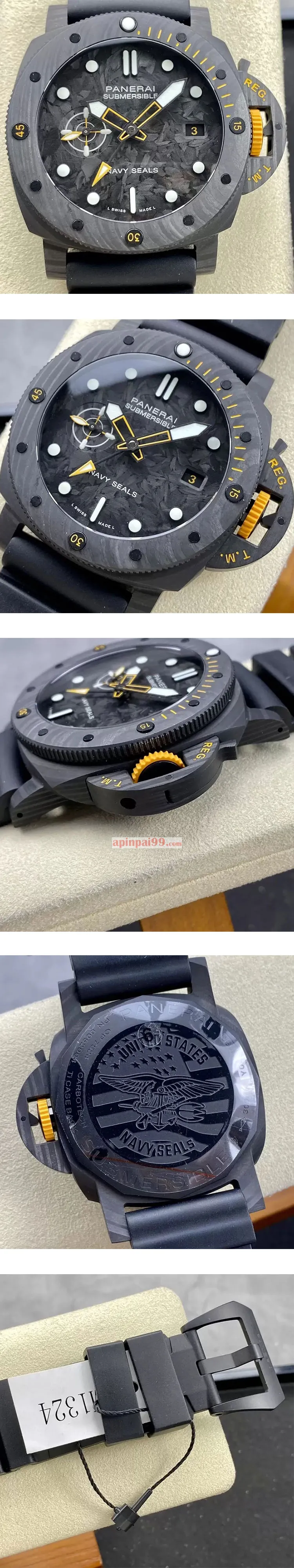 【VS工場】パネライスーパーコピー時計 サブマーシブル Gmt カーボテック™ PAM01324