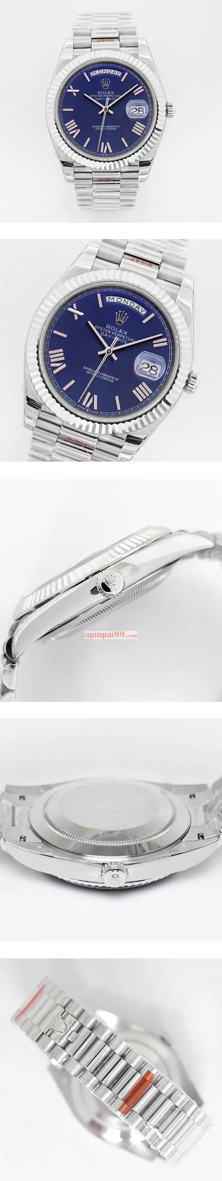 ロレックススーパーコピー時計 デイデイト 40mm ブルーローマ M228236-0007