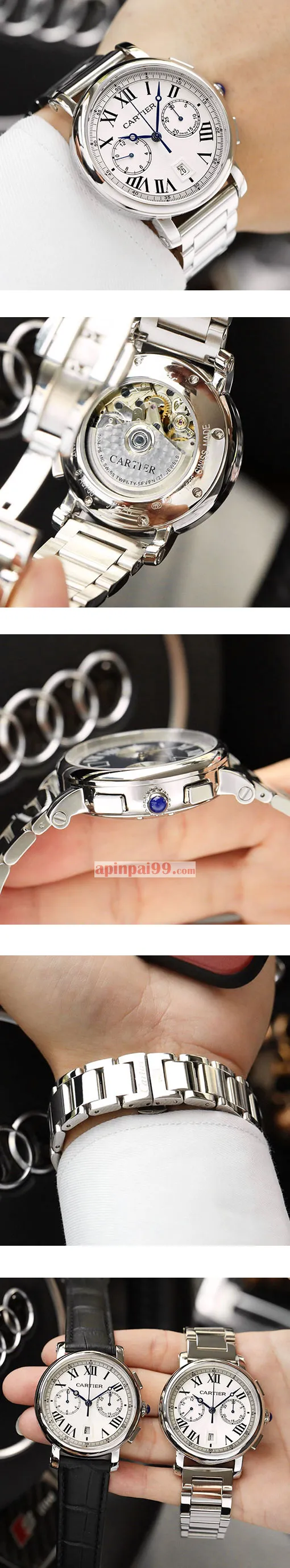 2023カルティエコピー時計n級 ロトンド ドゥ クロノグラフ ホワイト 7750ムーブメント搭載！ WSRO0002