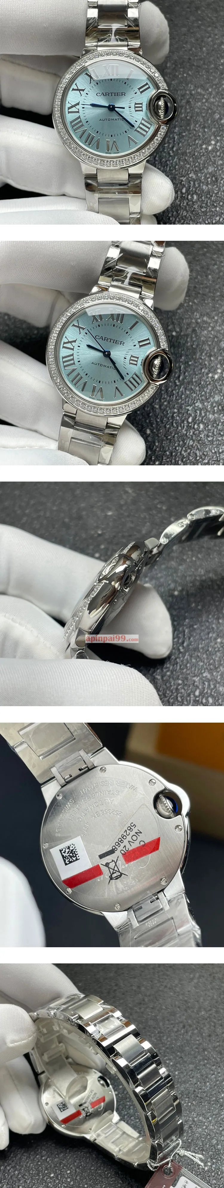 ブランドカルティエコピー時計 バロンブルー ライトブルー W4BB0028