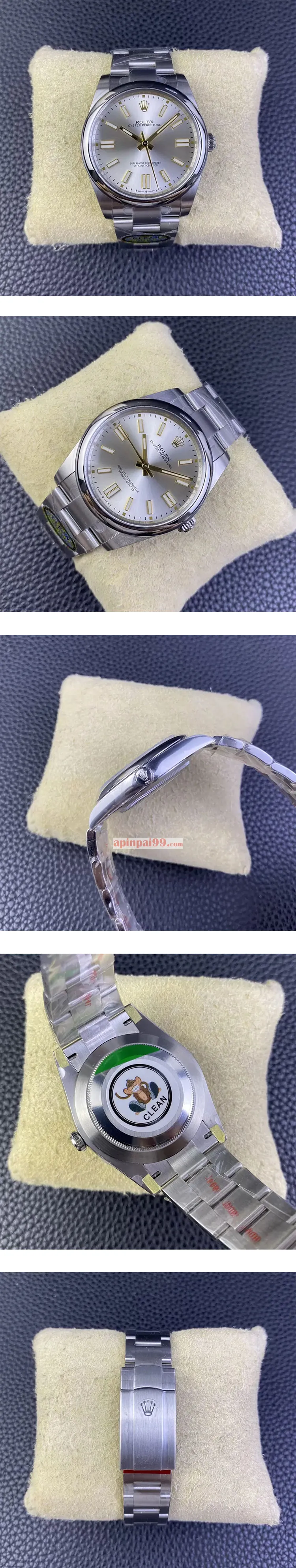 【CLEAN製】ロレックススーパーコピー時計 オイスターパーペチュアル 41 シルバー 124300-2