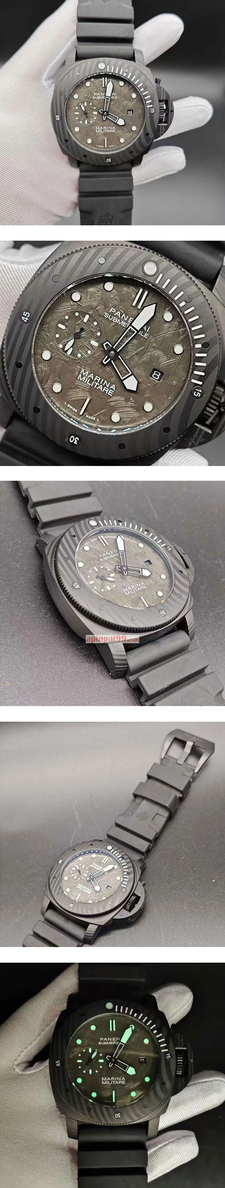 パネライコピーn級 サブマーシブル マリーナ ミリターレ PAM02979 カーボテック 47mm