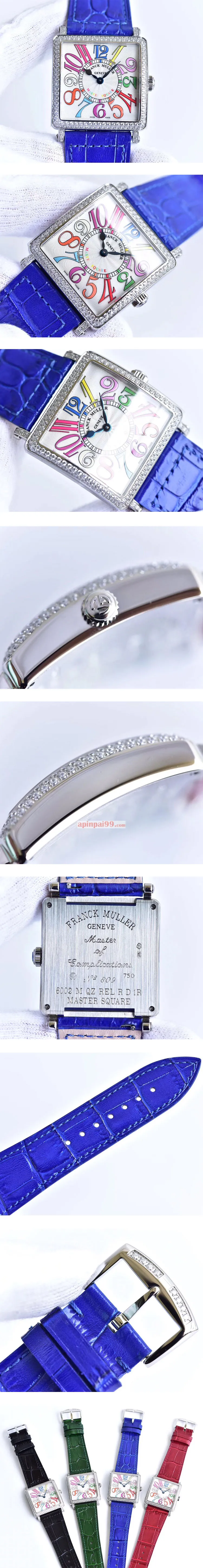 新作フランクミュラーコピー時計 マスタースクエア ベゼルダイヤ 6002 M QZ