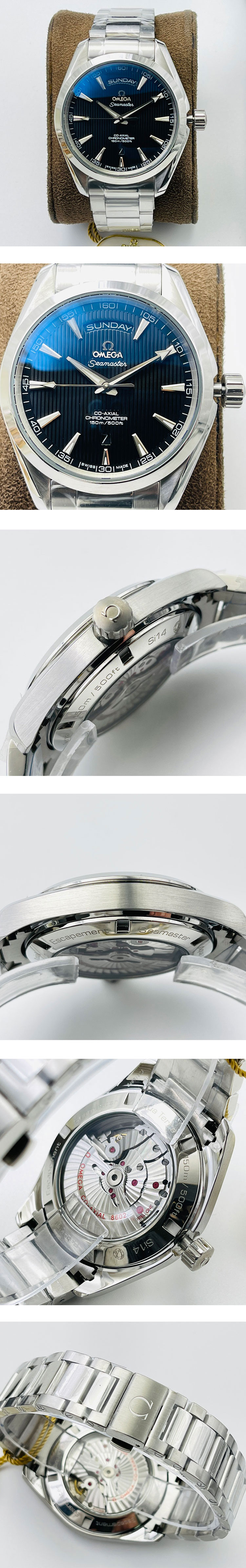 オメガコピー時計 シーマスター アクアテラ デイデイト41.5 MM ブラック 231-10-42-22-01-0011