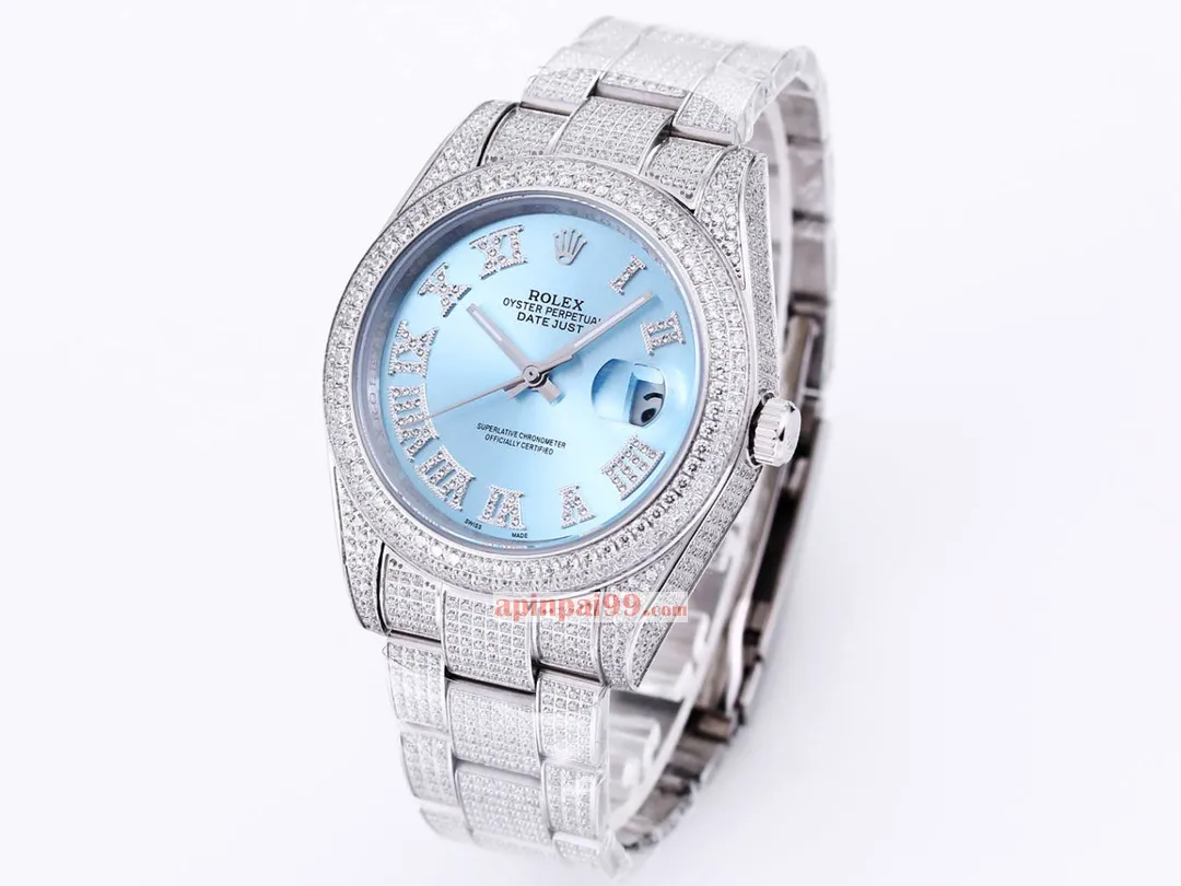 新品ロレックススーパーコピー時計 フルダイヤモンド オイスター パーペチュアル デイトジャスト シリーズ 100489[2]