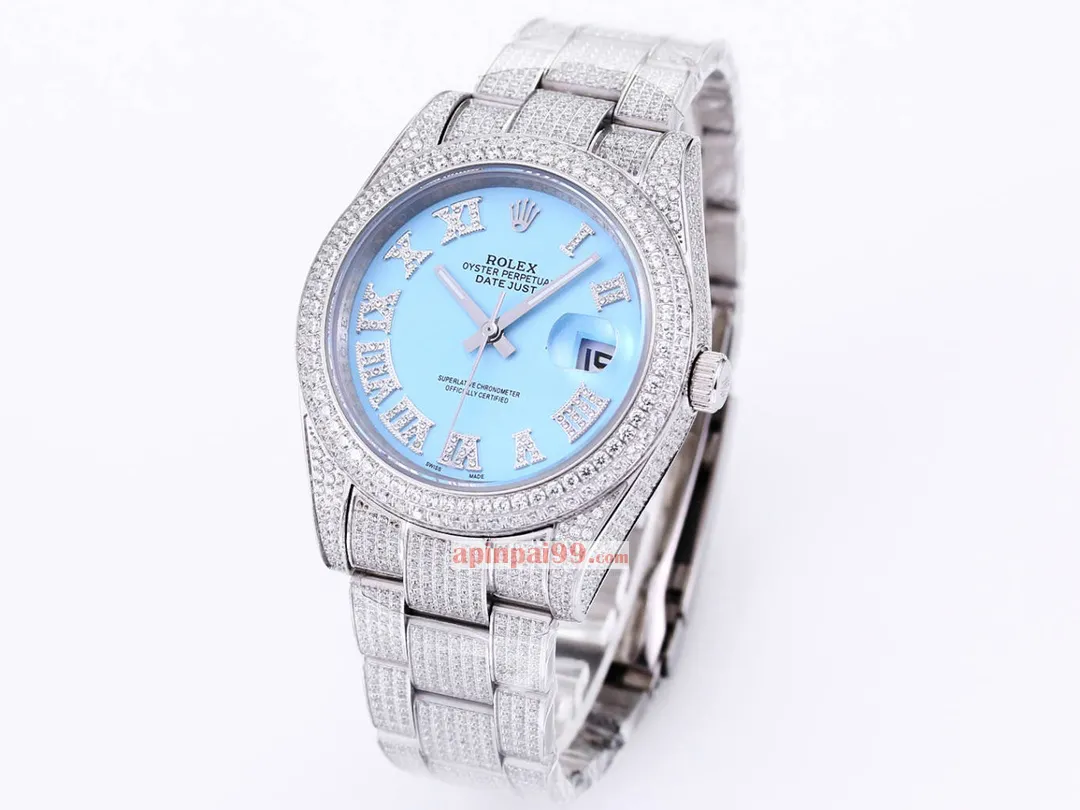 新品ロレックススーパーコピー時計 フルダイヤモンド オイスター パーペチュアル デイトジャスト シリーズ 100489[4]