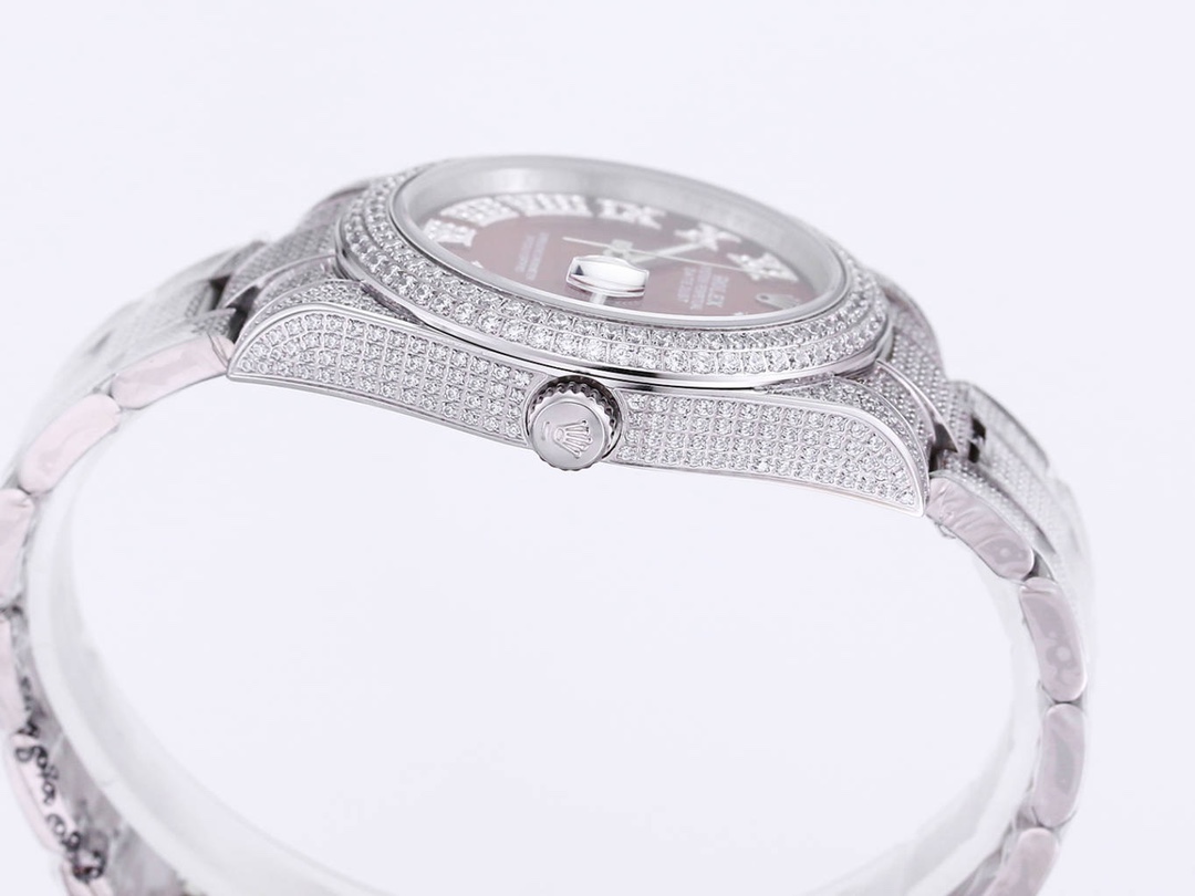 新品ロレックススーパーコピー時計 フルダイヤモンド オイスター パーペチュアル デイトジャスト シリーズ 100489[6]