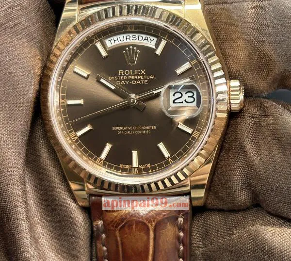 〇 純正品！ROLEX ロレックス 革ベルト 118135用 茶色 FZ8483 ROLEX