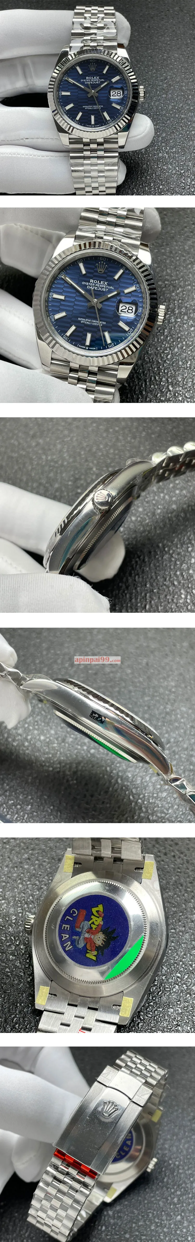 ブルーフルーテッド ロレックスデイトジャスト コピー時計M126334-0032 41mm