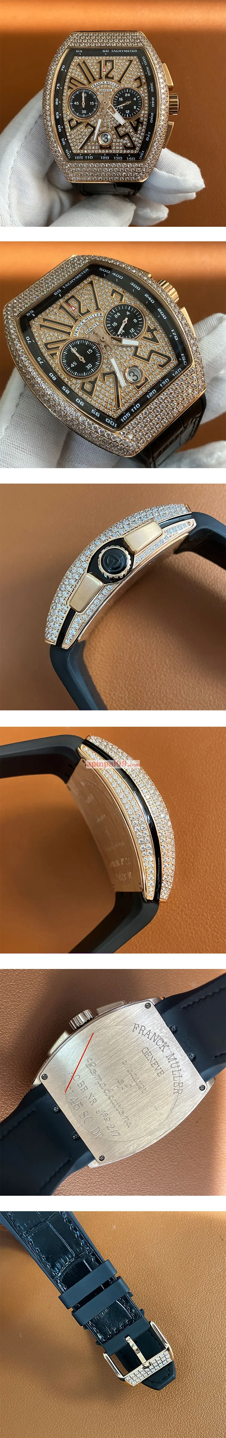 満天の星 フランクミュラーコピー時計 ヴァンガード ダイヤモンド ダイヤ クロノグラフ V45CCDTDCD