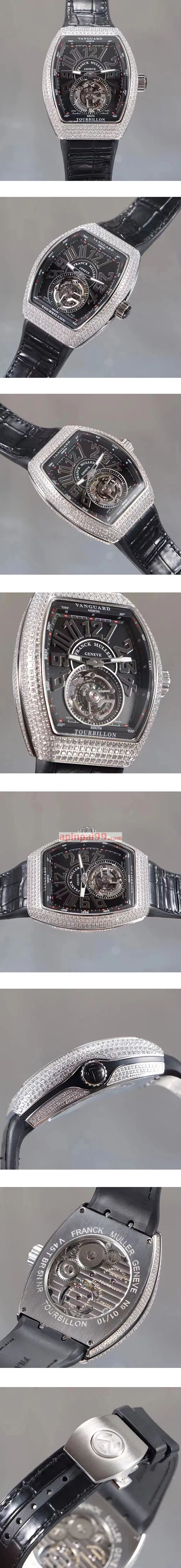 フランクミュラーコピー時計新作 ヴァンガード トゥールビヨンV 45 T D AC NR