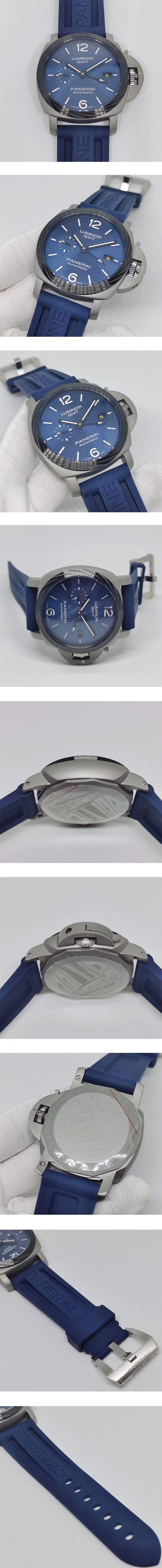 人気新品パネライスーパーコピー時計 ルミノール ブルー文字盤 GMT PAM01279 