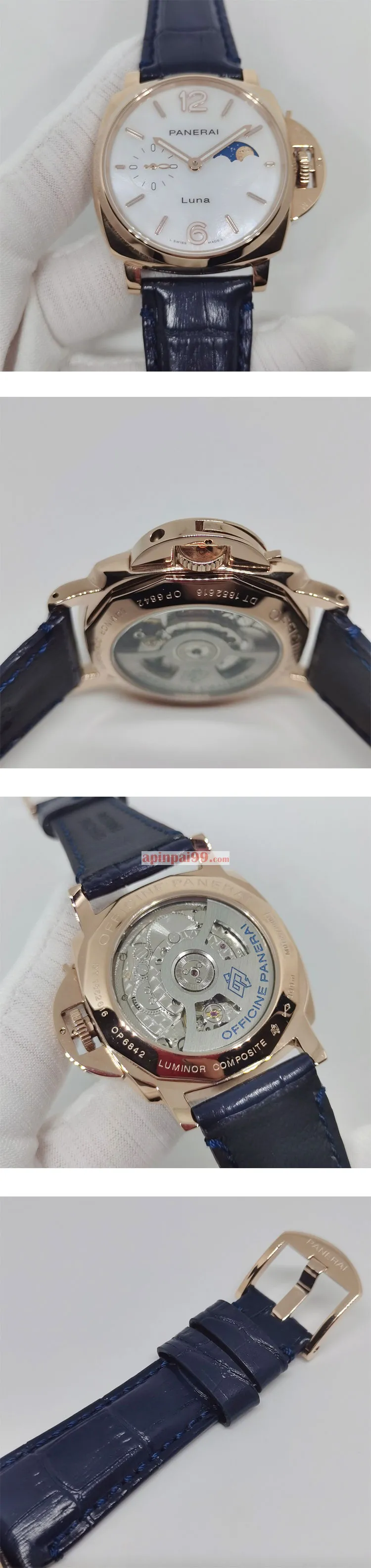 新作スーパーコピー時計パネライ ルミノール ゴールドテック™ ドゥエ ルナ PAM01181