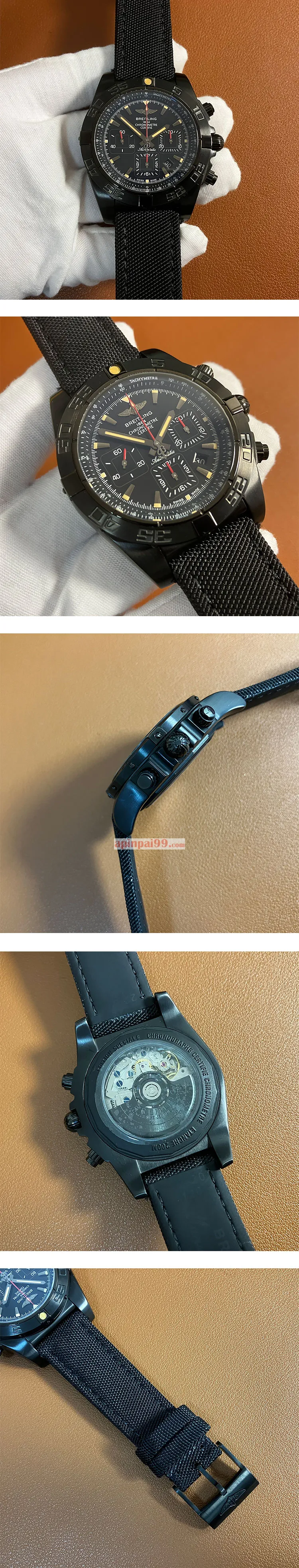 コピー時計ブライトリングn級 ミリタリーラバーベルト クロノマット 44 ブラックスチール M011B35ARB