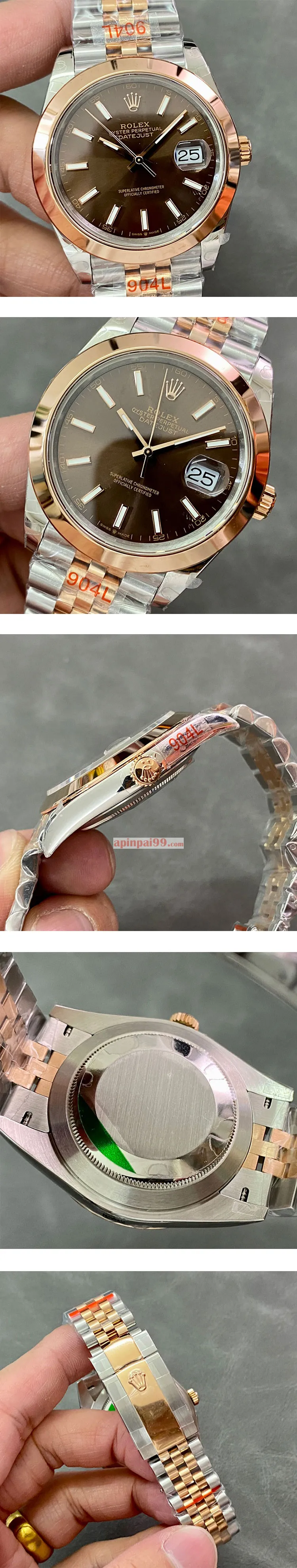 2023最完璧ハイグレード デイトジャスト 41mm ロレックスM126301-0002 チョコレート